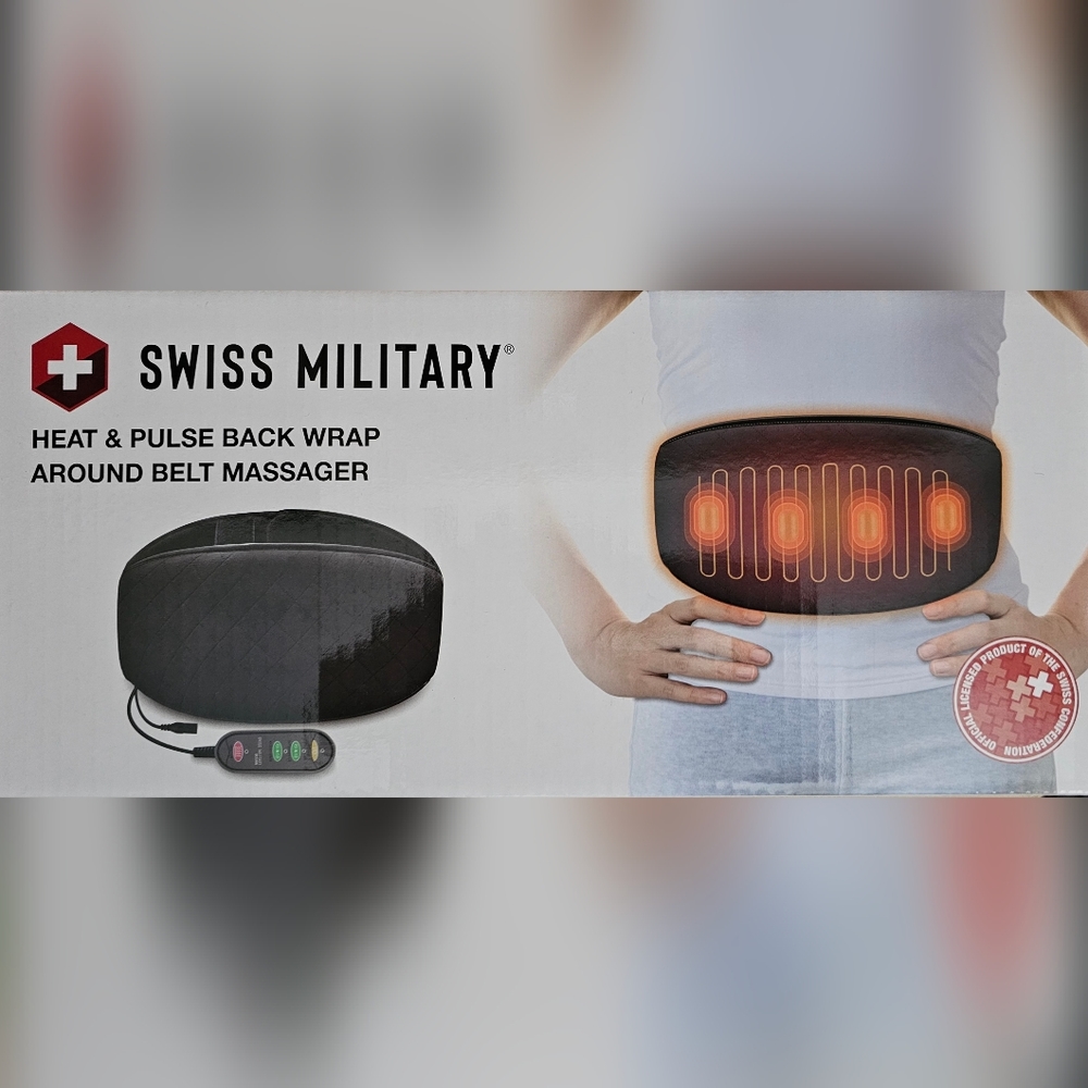 Swiss Military Heat and Pulse Back Wrap Around Belt Massager